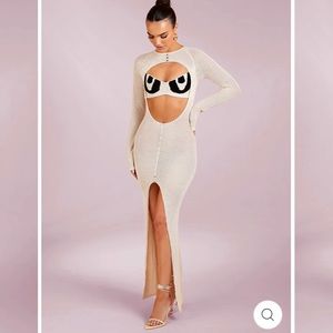 Murci Cut Out Knit Maxi Dress